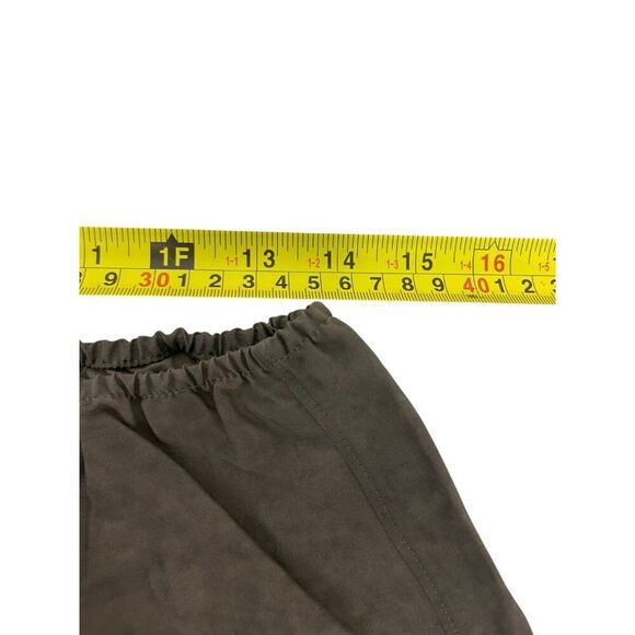 Massimo Dutti Womens Midi Skirt Large L Brown wrinkle effect flowy 5219/869 NWT - Picture 10 of 11